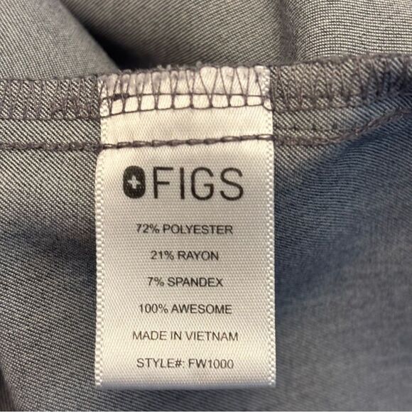 FIGS Catarina One-Pocket Scrub Top Graphite Grey XS - Picture 7 of 8